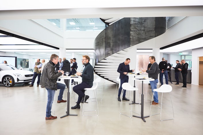 Customers at Polestar HQ