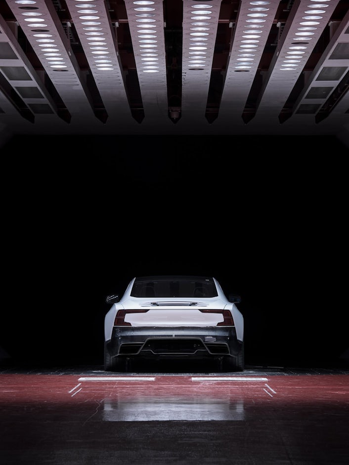 Polestar 1 in a wind tunnel