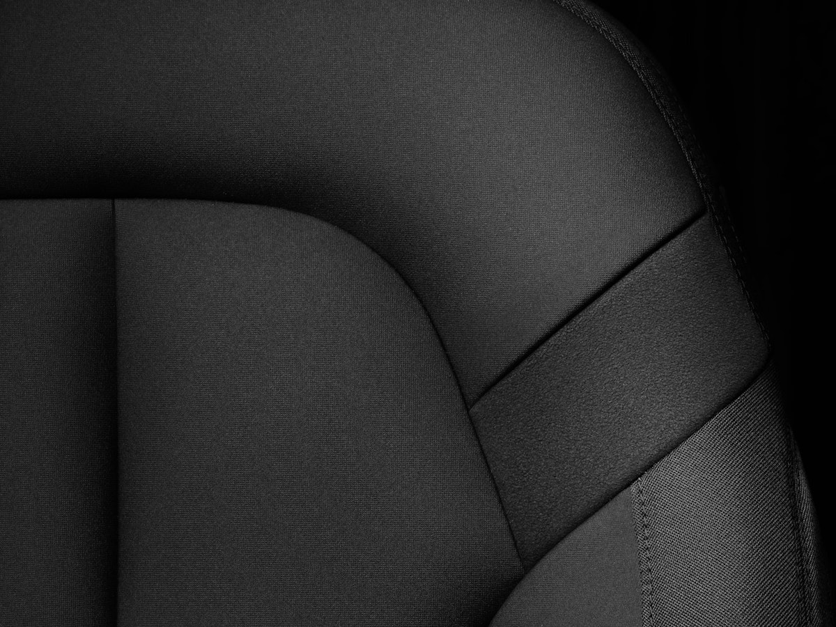 Details of black car seat