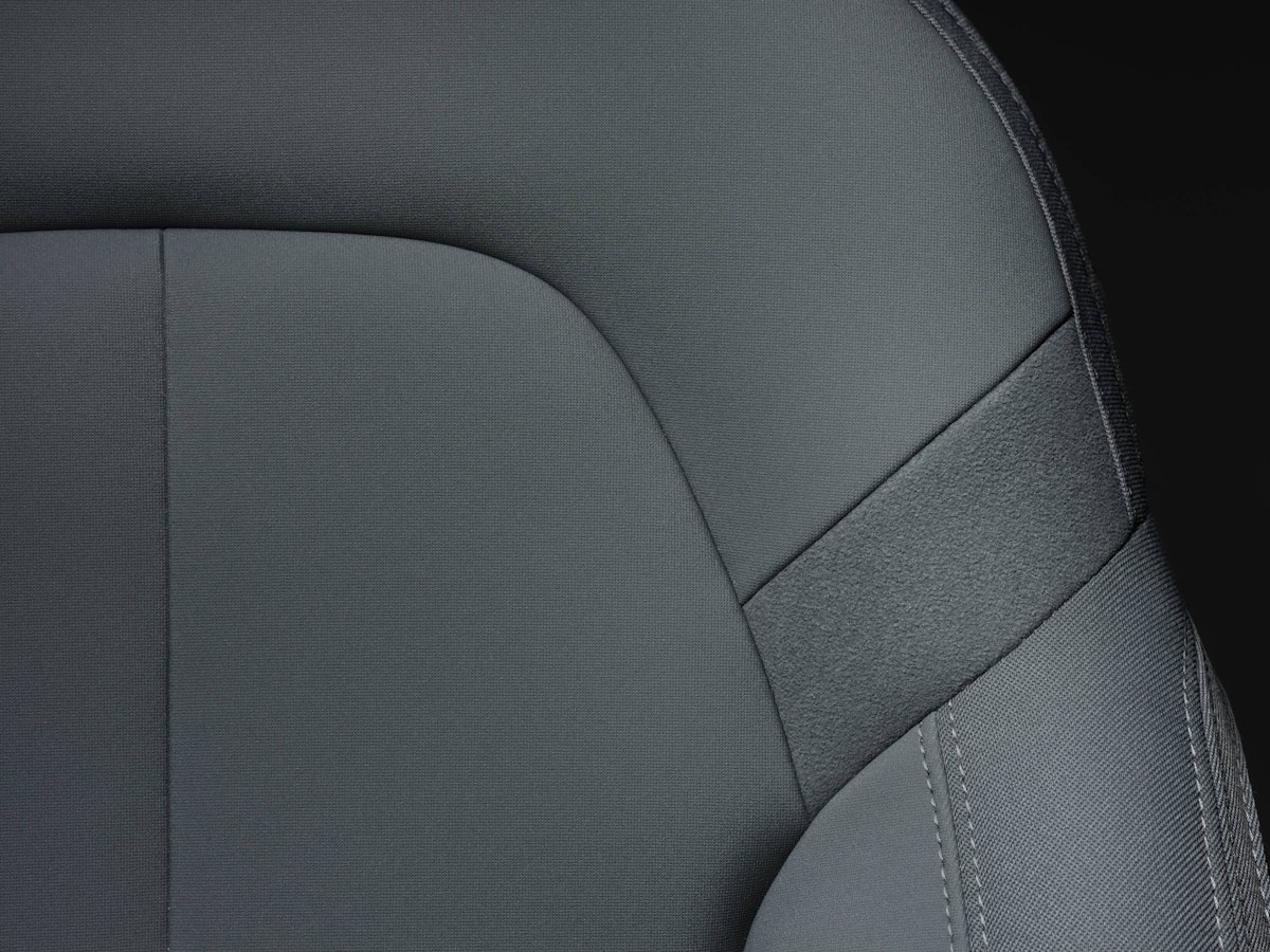 Details of dark grey car seat