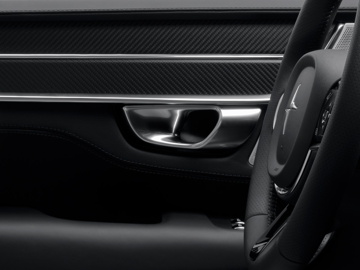 Details of decor panels in Polestar 1