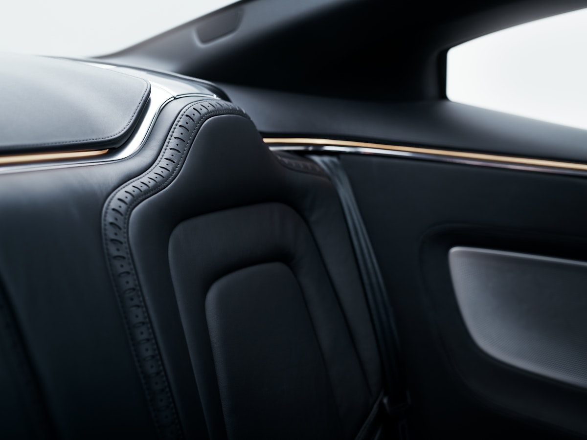 Details of lighting inside the Polestar 1