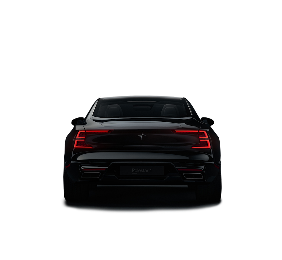 Backside of a black Polestar 2