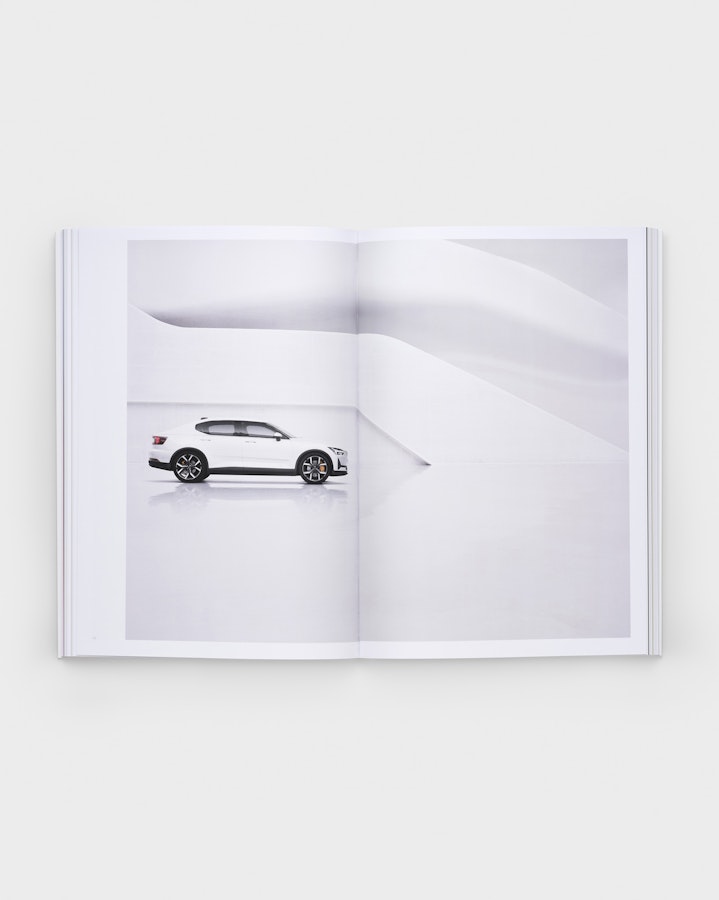 In our online shop you can buy a design book about the creation process of the Polestar 2 full electric.