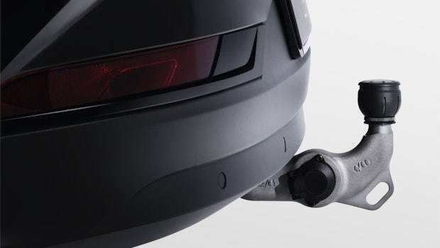 Close-up showing a towbar 