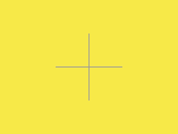 Graphic illustration of a big plus sign on yellow