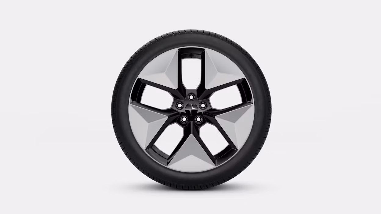 20” 5-V Spoke Black Silver Alloy Wheel: Polestar 2