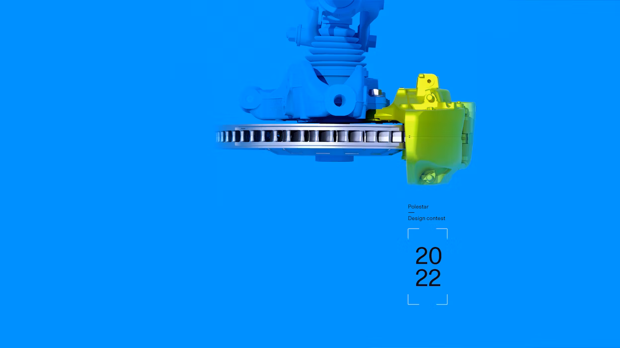 An abstract design with the text "Polestar design contest" on it.