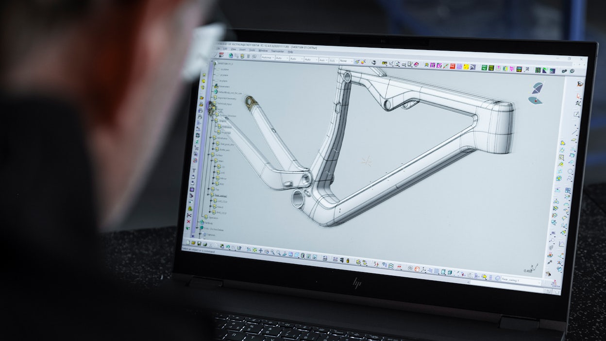 3D-animation of a bike frame.