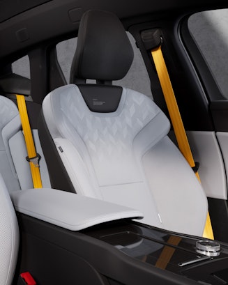 Cabin upholstery in light grey