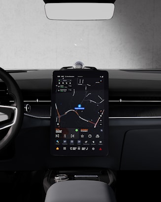 Centre console in light grey