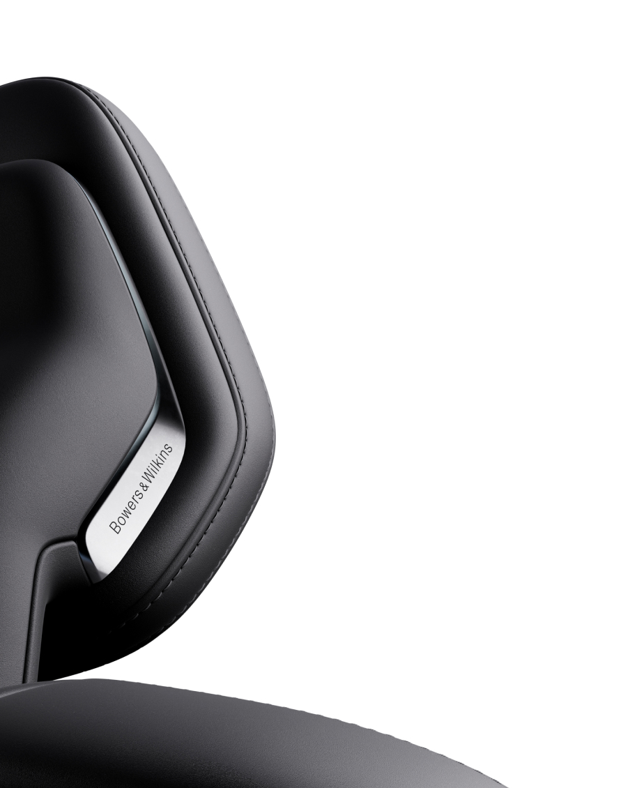 Close-up of the headrest where the speaker is visible.