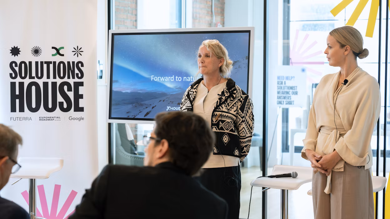 Fredrika Klarén speaking at New York Climate Week