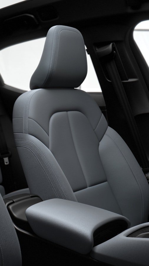 Grey tone textile sets inside the Polestar 2.