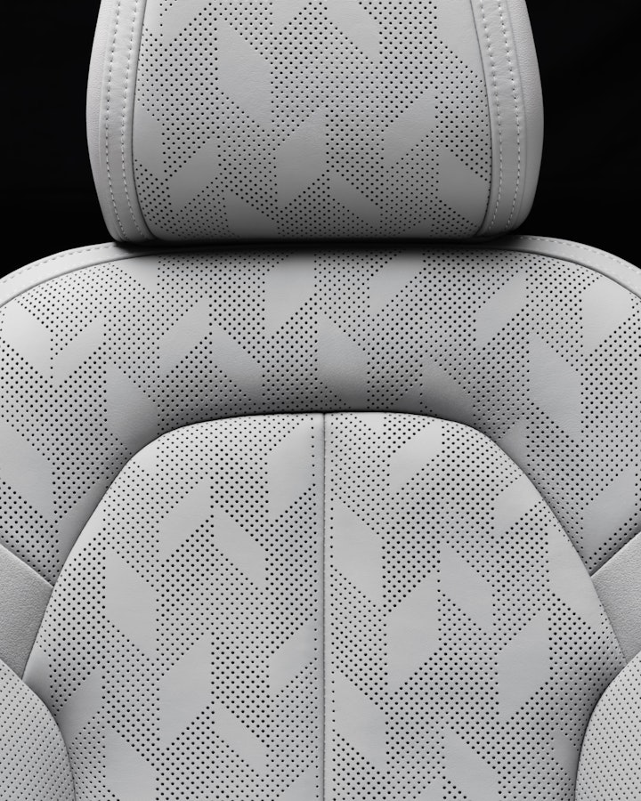 Traceable, chrome-free, animal-welfare leather upholstery in Zinc, produced by Bridge of Weir in Scotland.