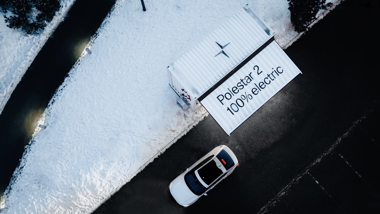 Polestar 2 in the Swiss alps.