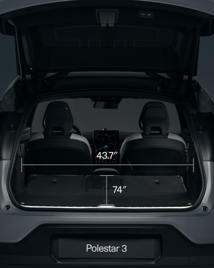 The total volume behind the front seats from floor to ceiling with rear seats down is 891 liters.