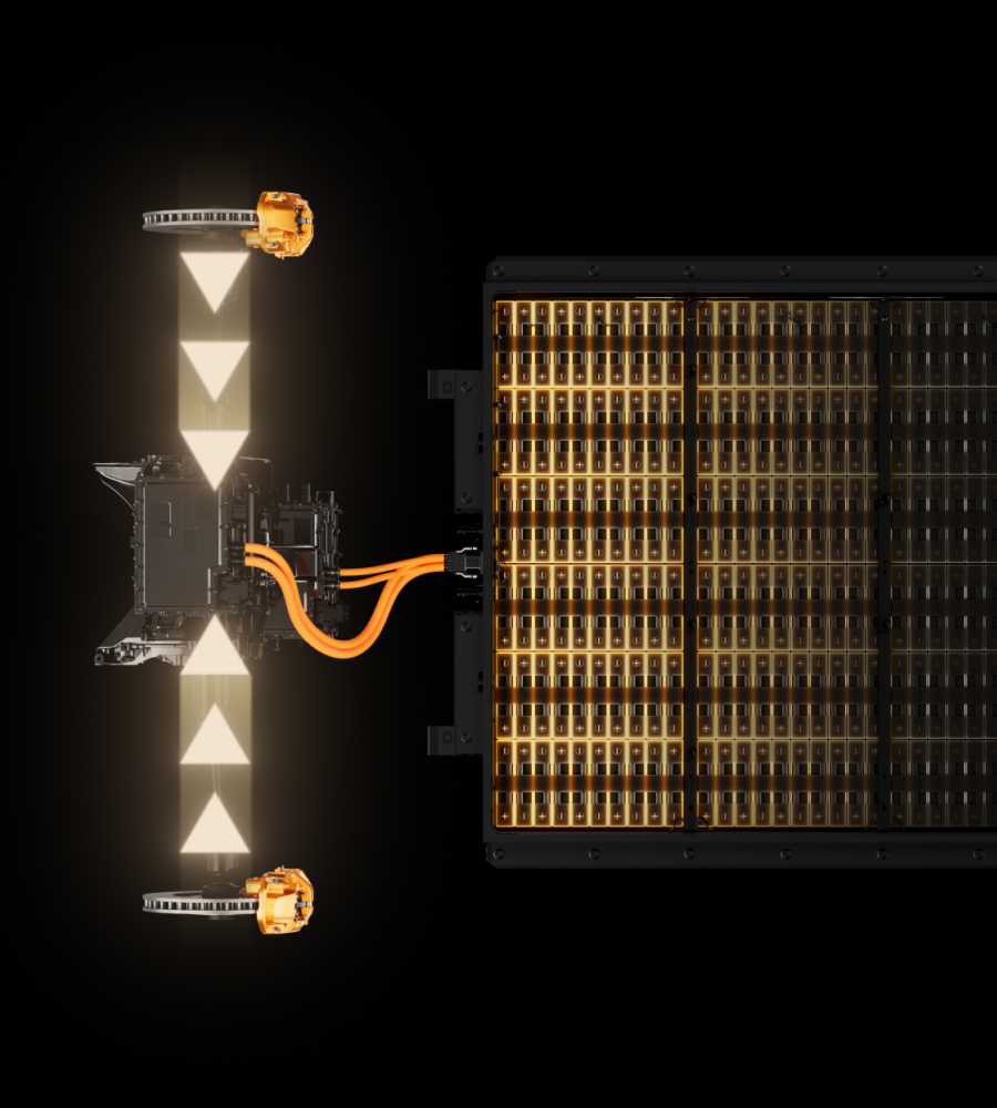 Close-up in the braking function