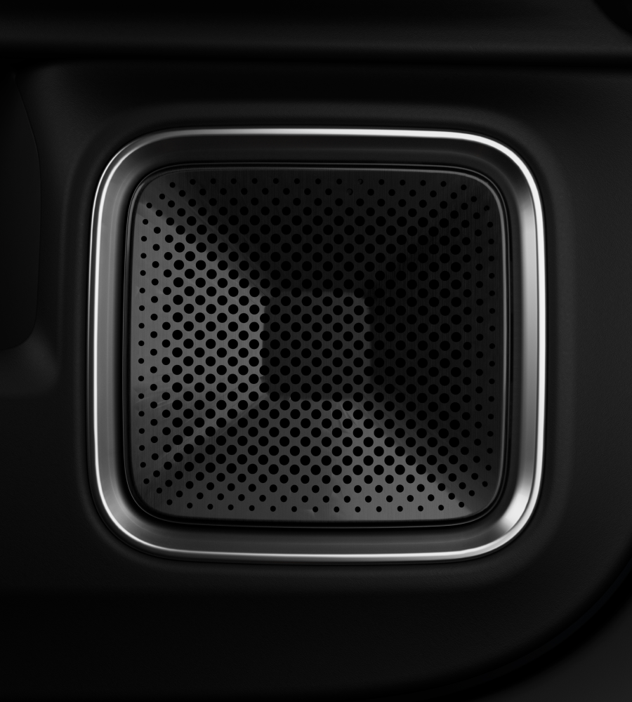 Close-up on black speaker