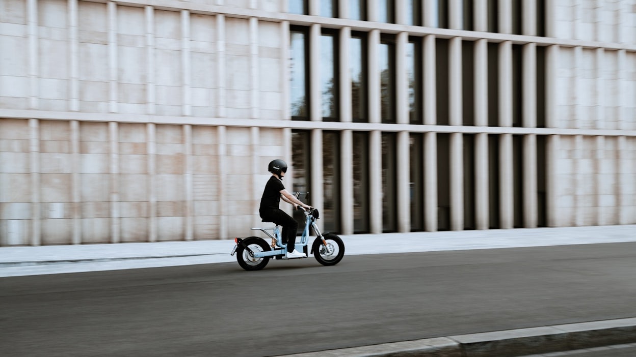 Makka bike being ridden through city