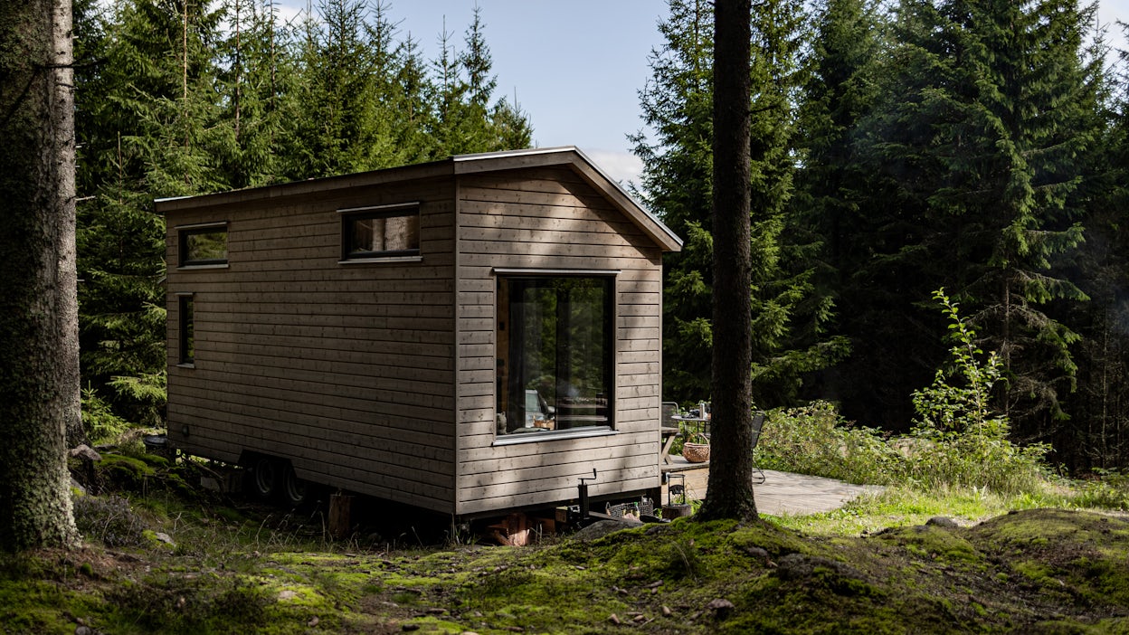 Cabin in the forest.