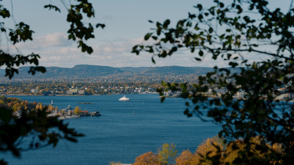 Oslo fjord from a distance.