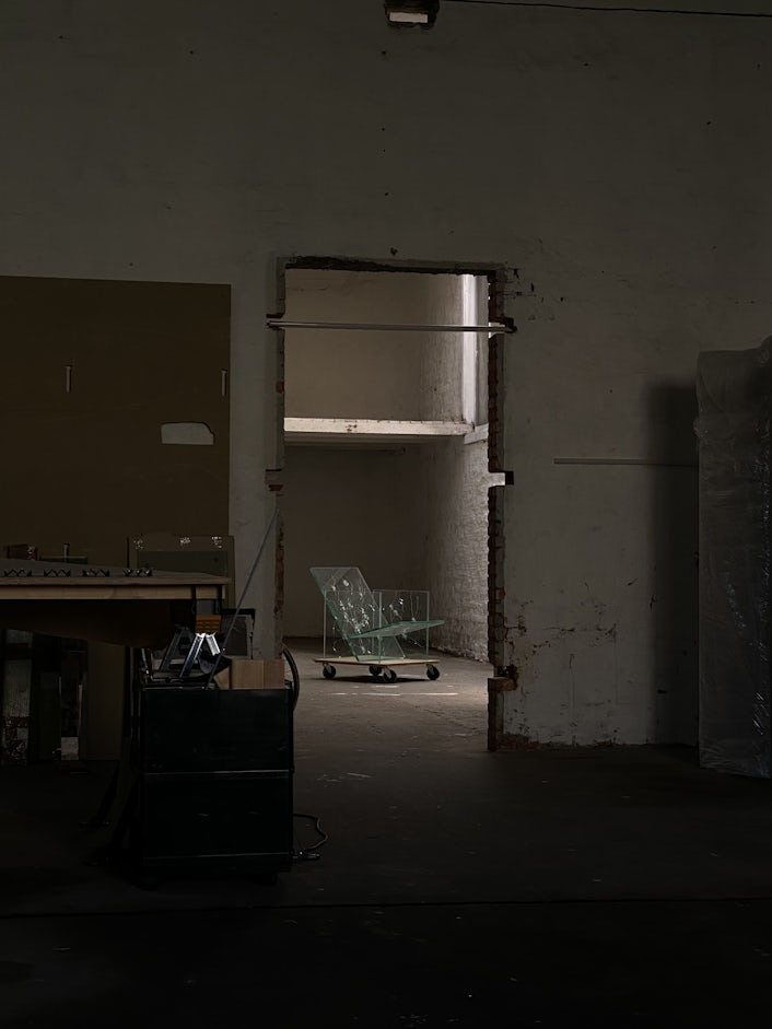 Designer Thibeau Scarcériaux's studio.