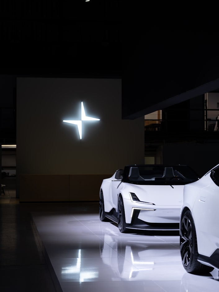 Front view of Polestar Roadster during Polestar Day.