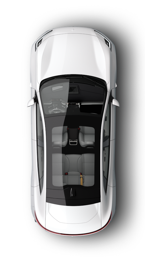 Polestar 4 panoramic roof view