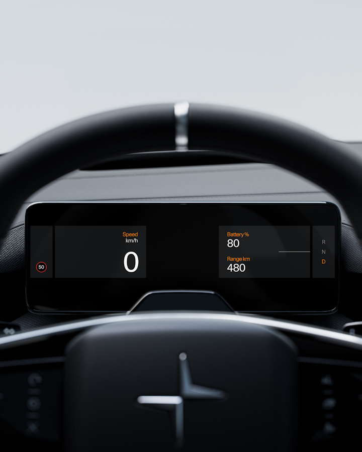10.2-inch driver display in the Polestar 4