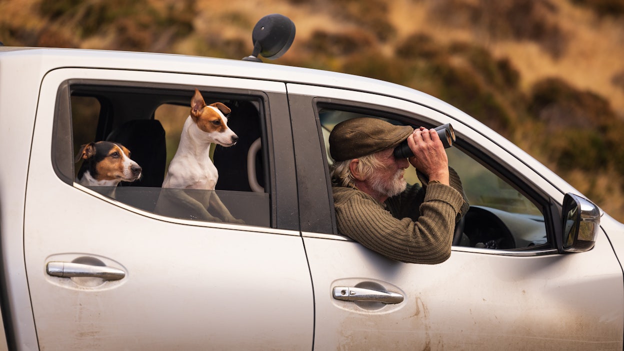 A gamekeeper in Scotland.