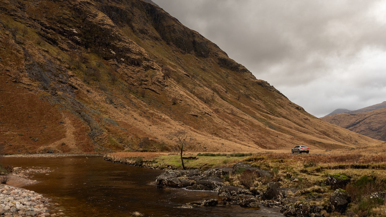 Polestar 2 MY34 in Glen Etive, Scotland.