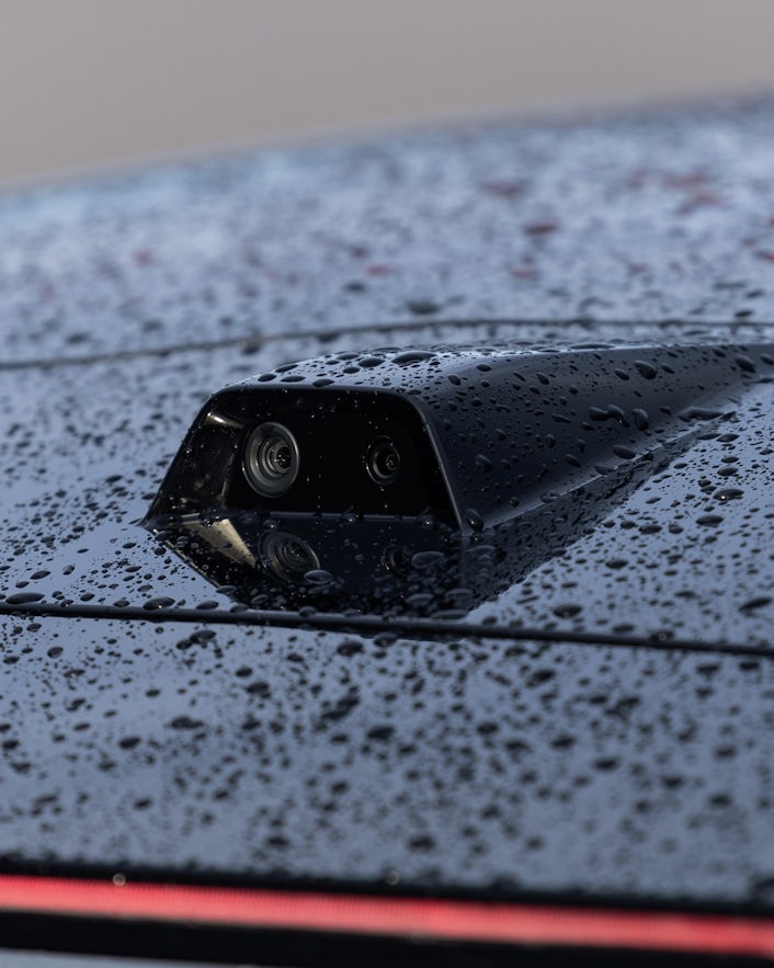 Rear view camera on Polestar 4 roof