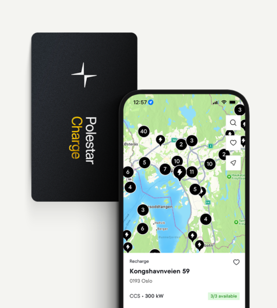 Charging card and mobile screen with charge points