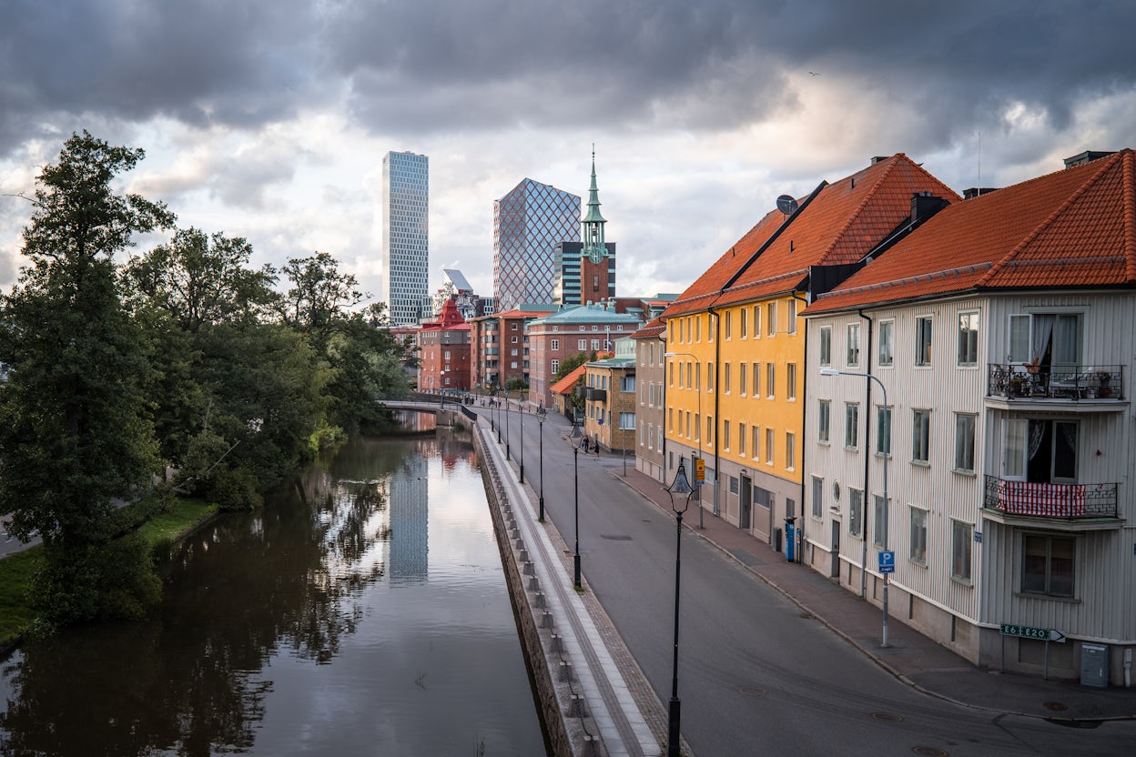 River running through central Gothenburg.