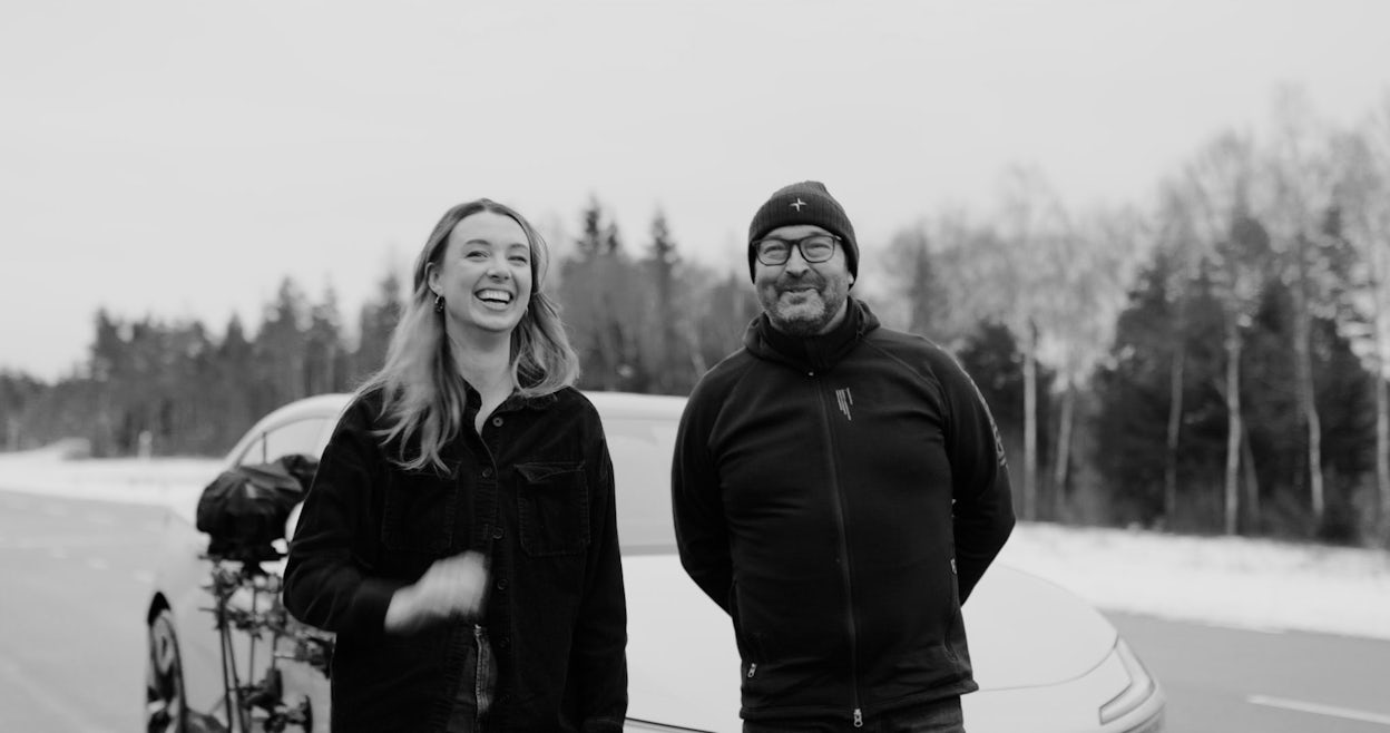 Happy faces after riding Polestar 4.