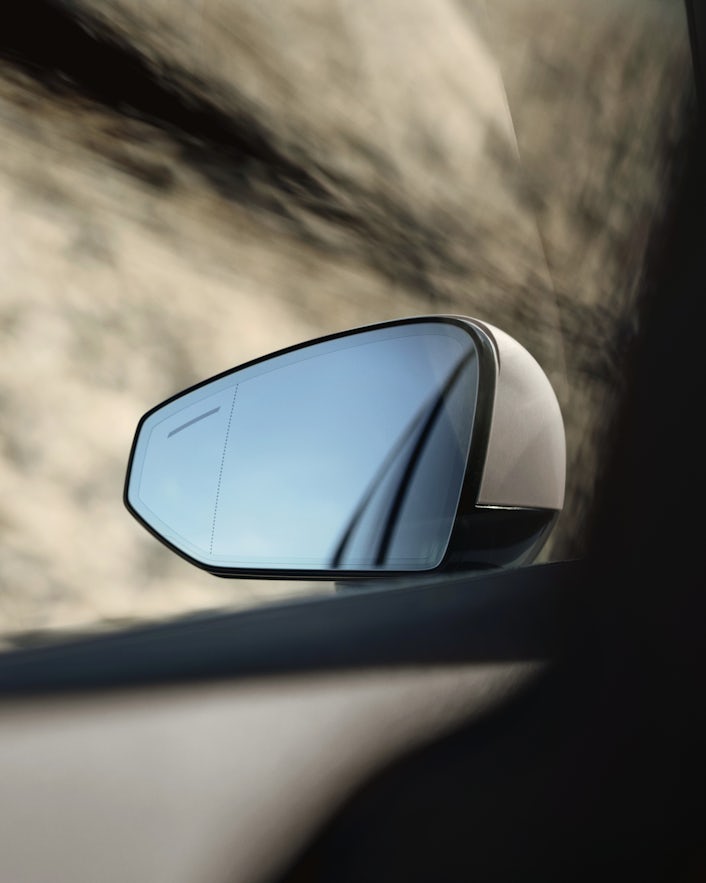 View of Polestar 2 wing mirror