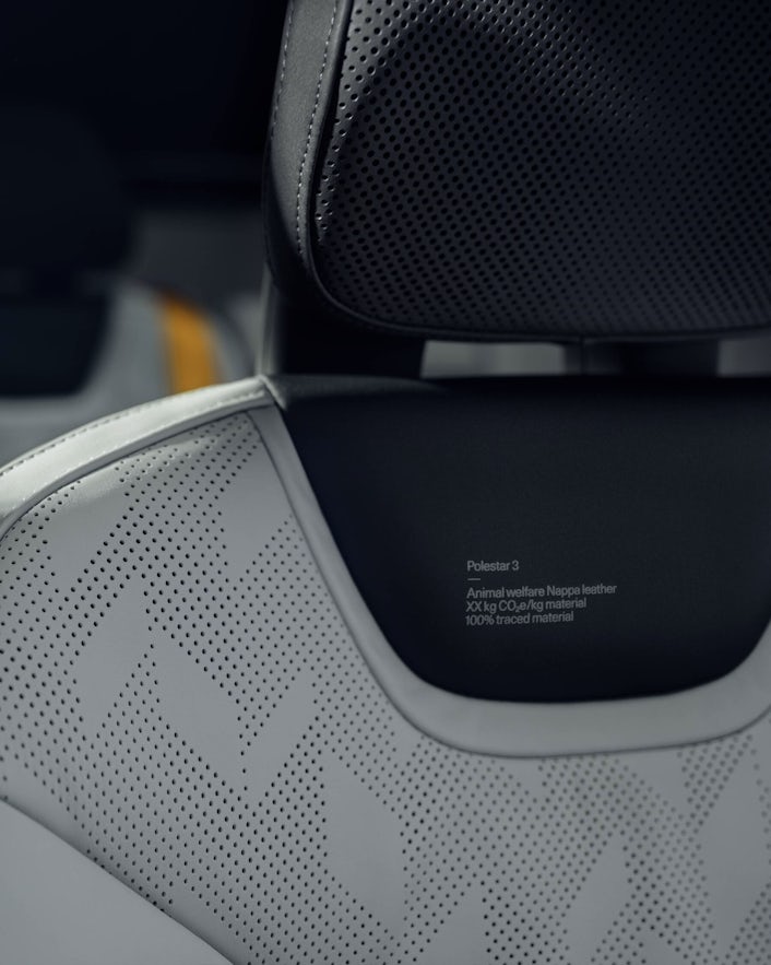 Polestar 3 seat carbon label