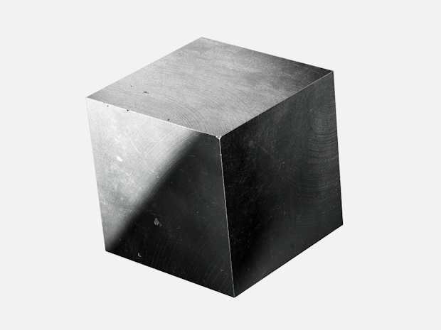 A block of recycled steel.