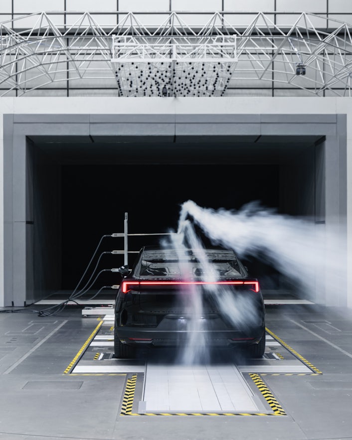 Polestar 4 in wind tunnel