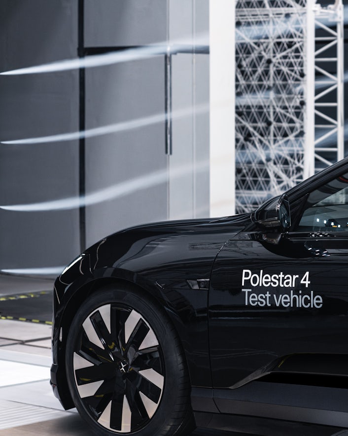 Polestar 4 in wind tunnel