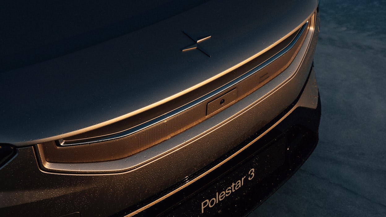 Polestar 3 in the sunset.