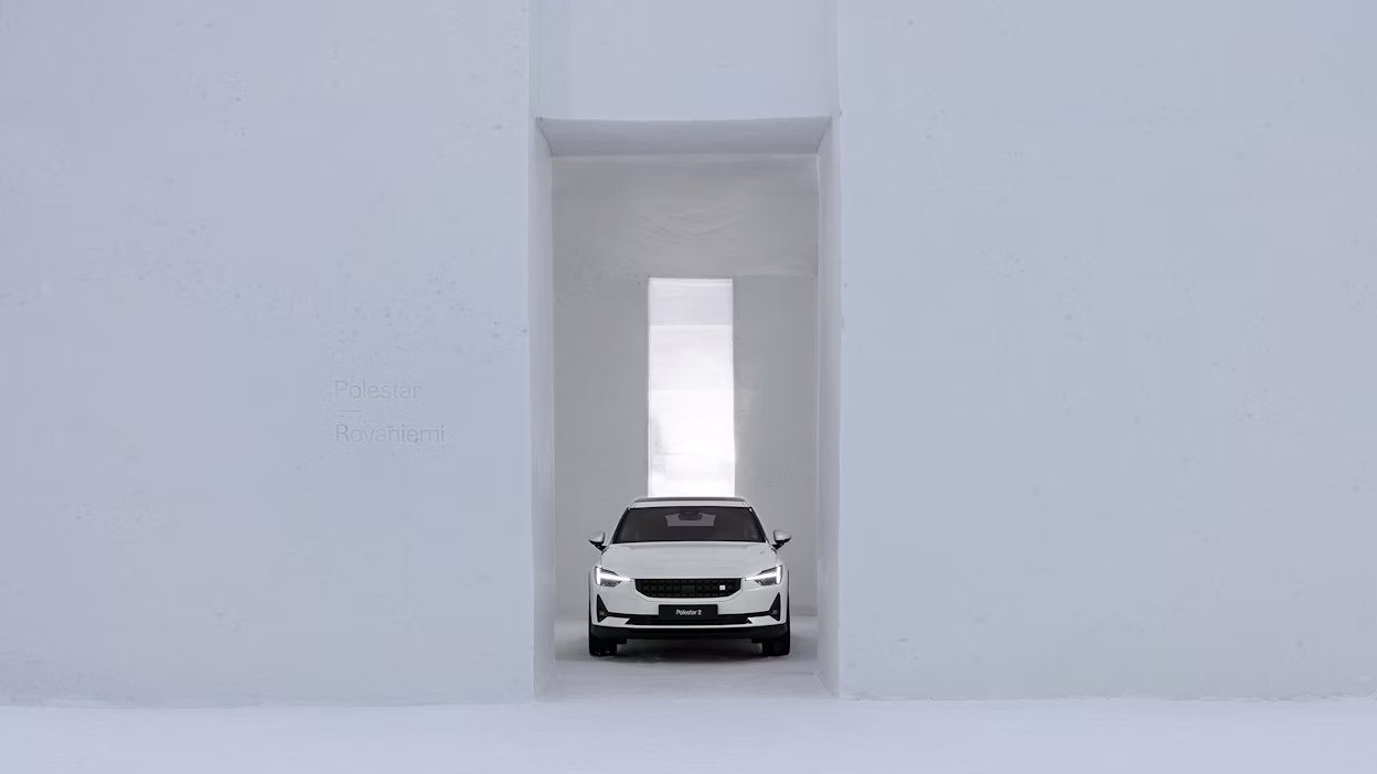 Polestar 2 inside Snow Space