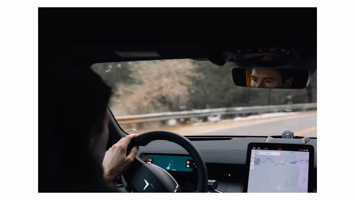 J.R. Hildebrand driving Polestar 3.