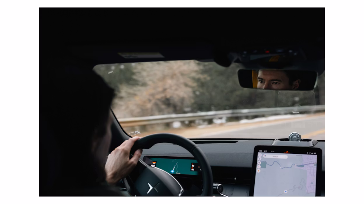 J.R. Hildebrand driving Polestar 3.