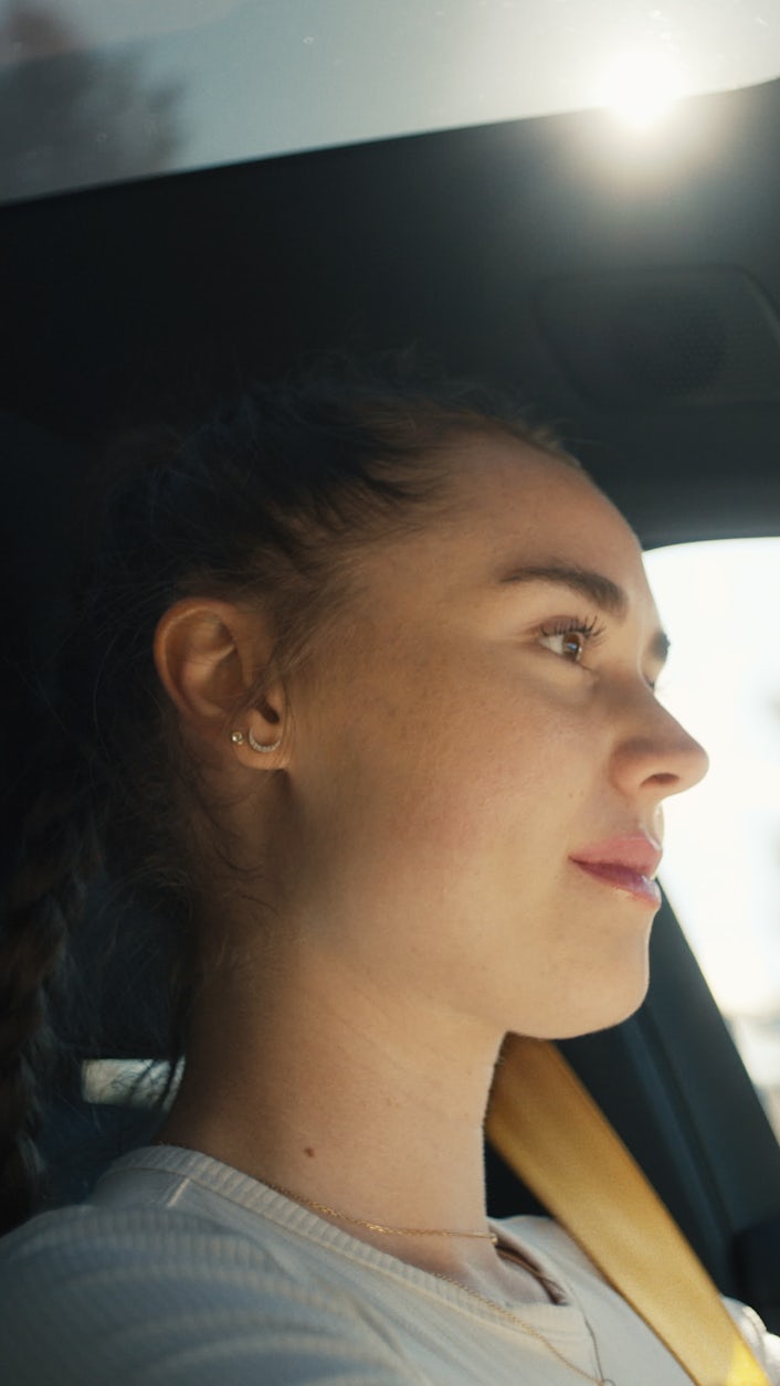Margo Hayes driving Polestar 3.