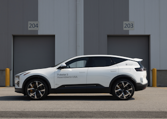Polestar 3 outside of production facility.