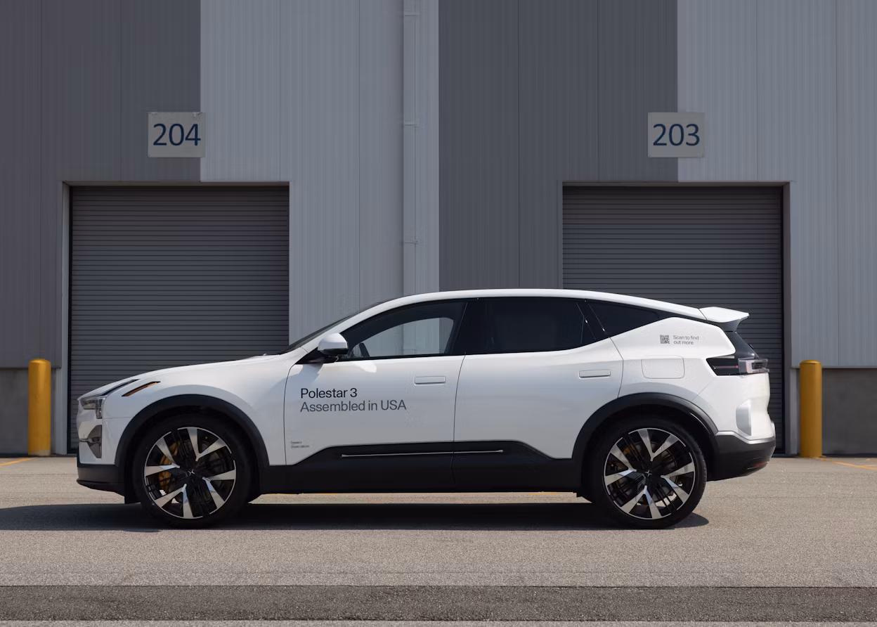 Polestar 3 outside of production facility.