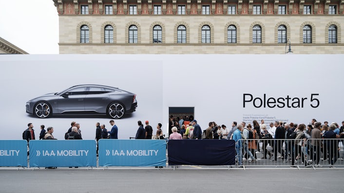 Outside Polestar Experience Lab in Munich