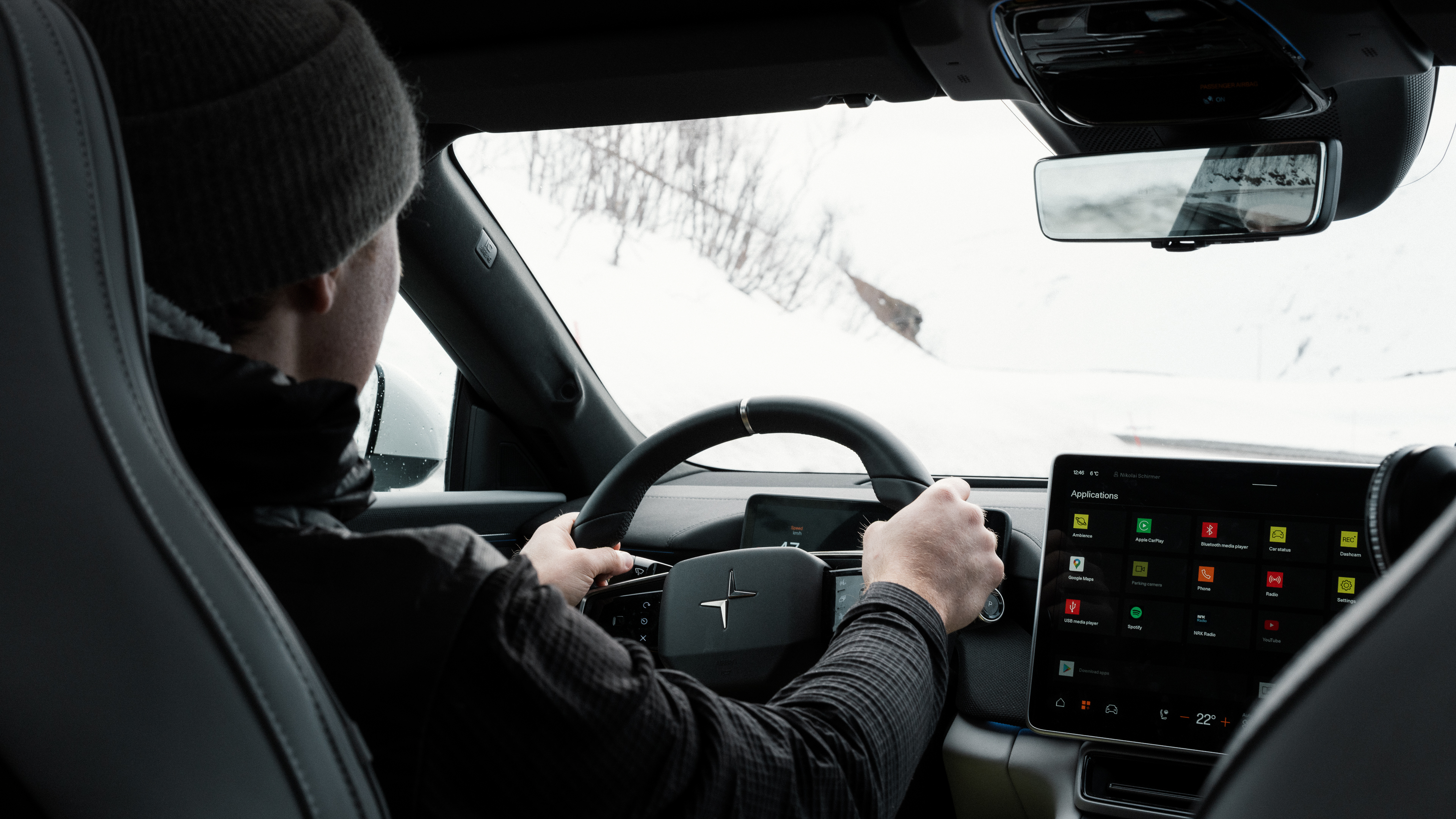 Man driving Polestar 4